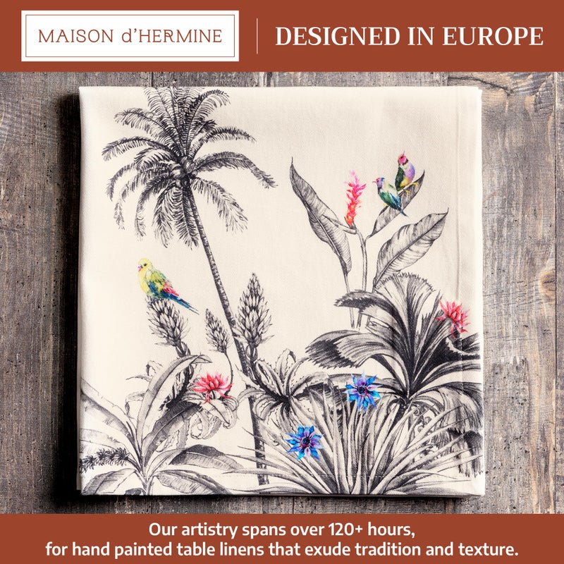 Maison d' Hermine Cloth Napkins Set of 4 100% Cotton for Thanksgiving Christmas Decorations Everyday Reusable Square Fall Napkins Cloth Washable Dinner Party (Amazonia, 20"x20") - Image 2